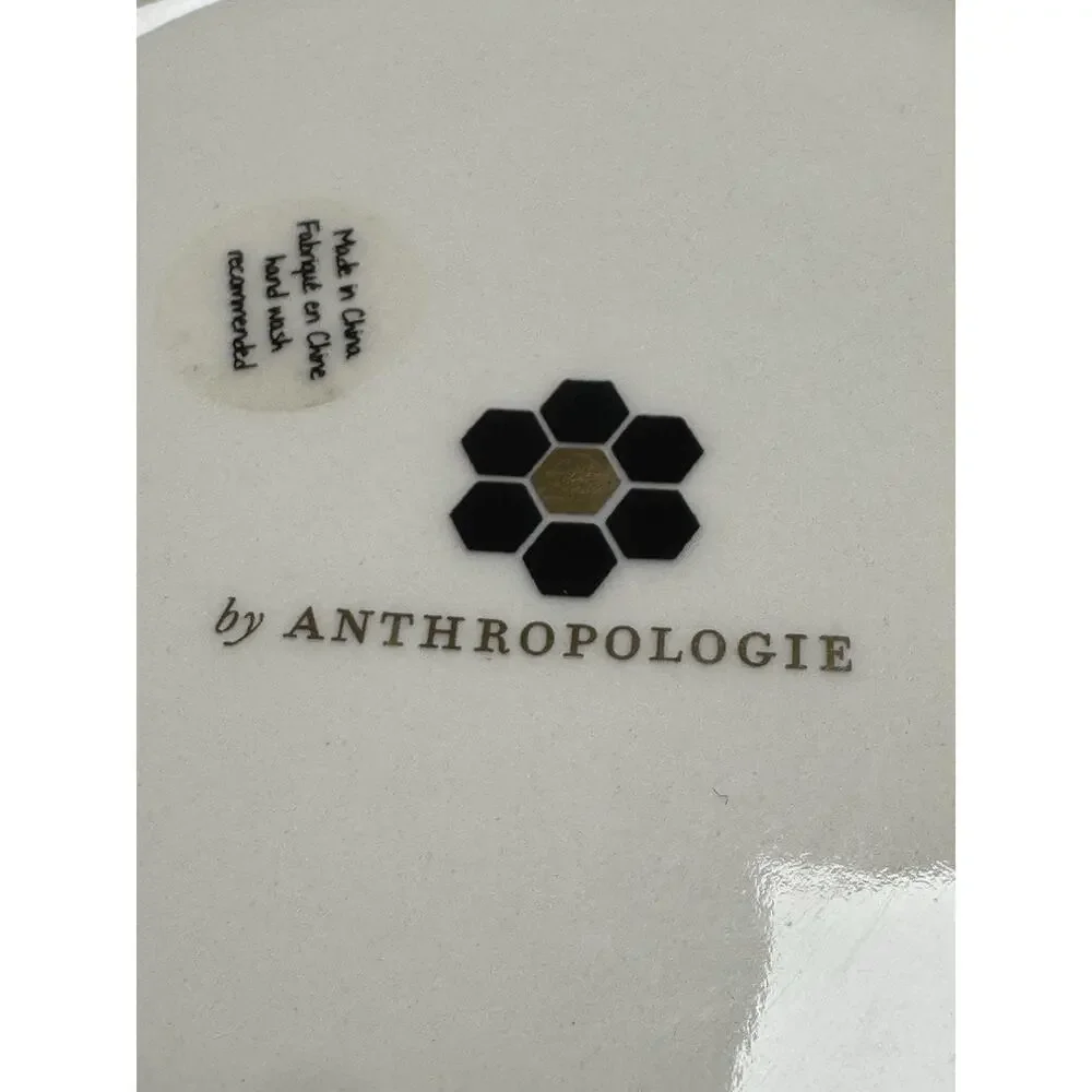 Anthropologie Bistro Tile Side Salad 8in Plate Mosaic French Francophile Lot 2